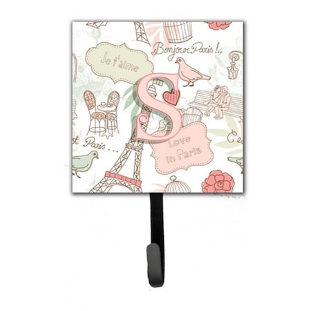 Jensendistributionservices Letter S Love In Paris Pink Leash & Key Holder MI1659162